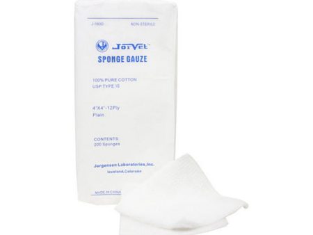 Sponge Gauze - 4  x 4  200 Count by Jorvet Hot on Sale