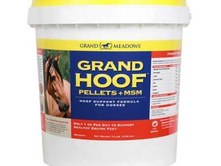 Grand Hoof Pellets+Msm Hoof Support For Horses 10 Lbs by Grand Meadows Supply