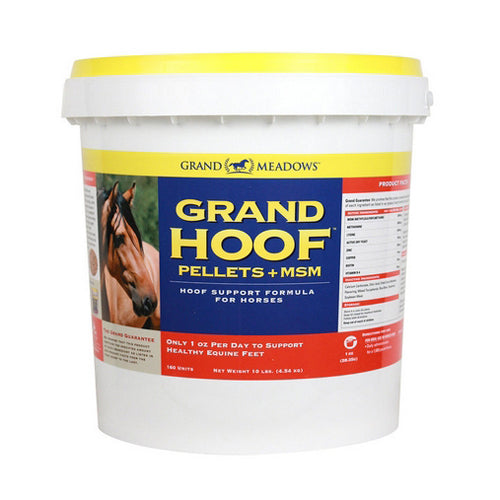 Grand Hoof Pellets+Msm Hoof Support For Horses 10 Lbs by Grand Meadows Supply