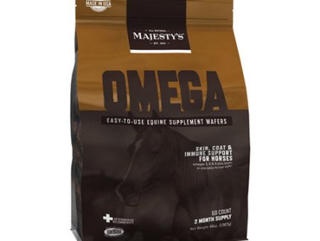 Majesty S Omega Wafers Skin, Coat And Immune Support Supplement For Horses 60 Count by Majestys Discount