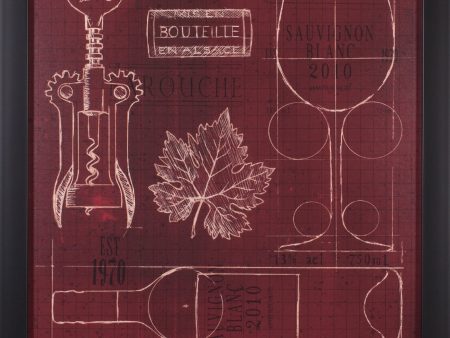 Art Effects Wine Blueprint IV Wall Art by Marco Fabiano For Discount