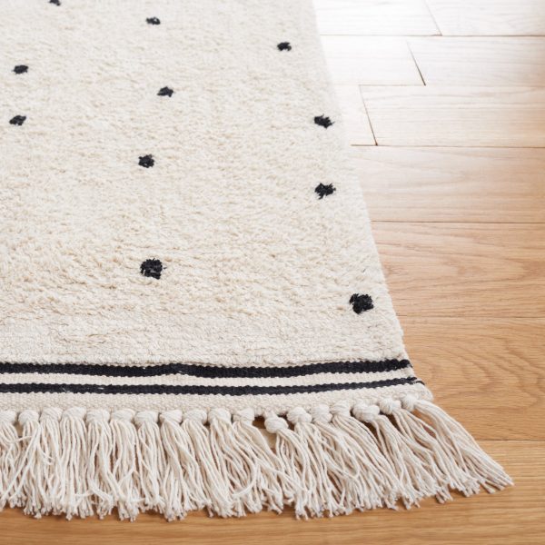 Safavieh Easy Care ECR212Z Ivory   Black Machine Washable Area Rug For Sale