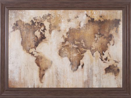 Art Effects Map of the World Wall Art by Liz Jardine Cheap