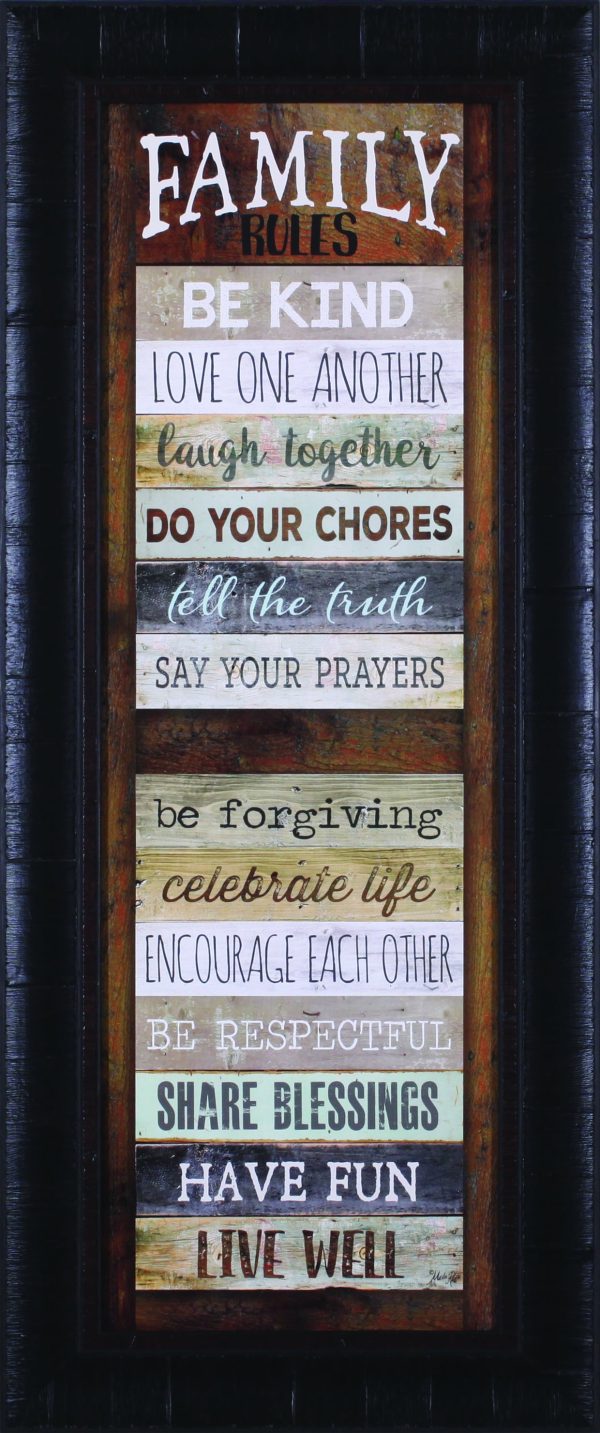 Art Effects Family Rules Shutter Wall Art by Marla Rae Online now