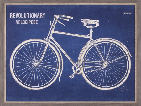 Art Effects Blueprint Bicycle V2 Wall Art by Sue Schlabach Sale