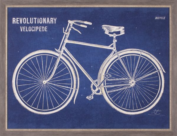 Art Effects Blueprint Bicycle V2 Wall Art by Sue Schlabach Sale