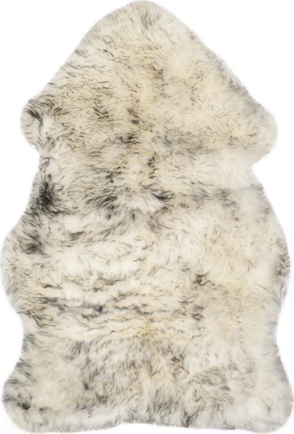 Safavieh Sheep Skin SHS121 Ivory   Smoke Grey Area Rug Fashion