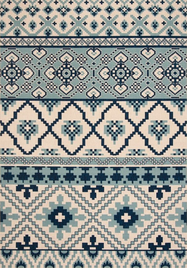 Safavieh Veranda VER097-3934 Turquoise   Blue Area Rug For Sale