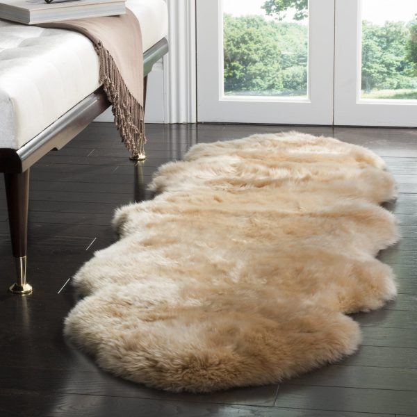 Safavieh Sheep Skin SHS121 Natural Beige Area Rug Sale