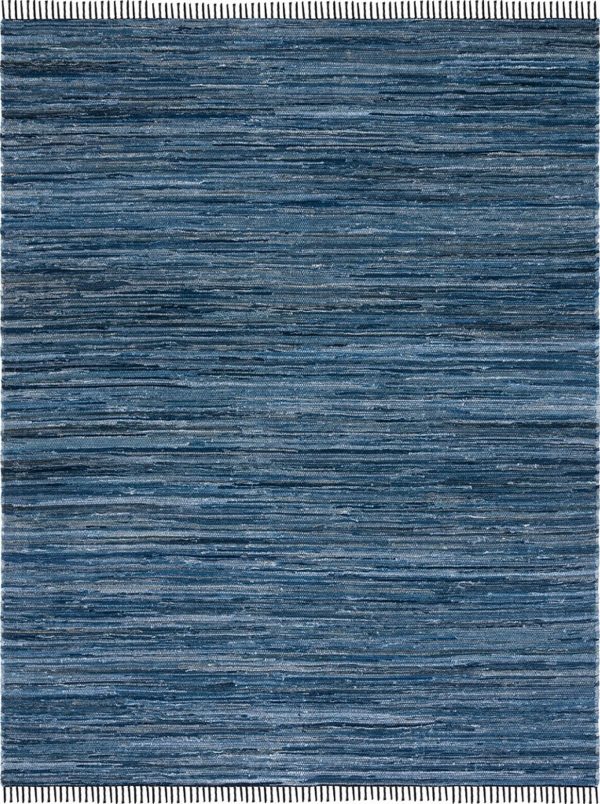 Safavieh Rag Rug RAR301M Blue   Black Area Online now