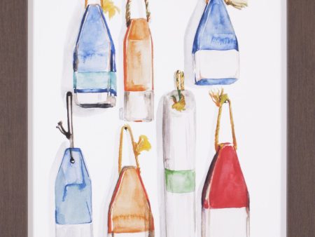 Art Effects Watercolor Buoys I Wall Art by Jennifer Paxton Parker For Sale