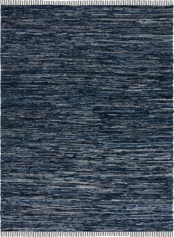 Safavieh Rag Rug RAR301N Navy   Black Area Supply