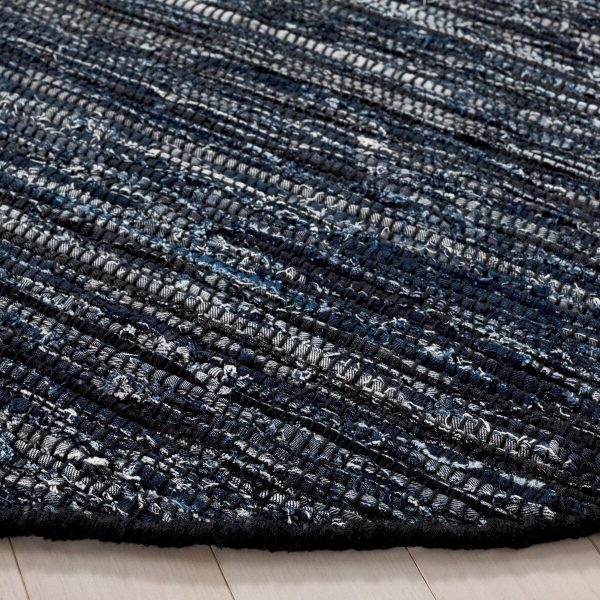 Safavieh Rag Rug RAR301N Navy   Black Area Supply