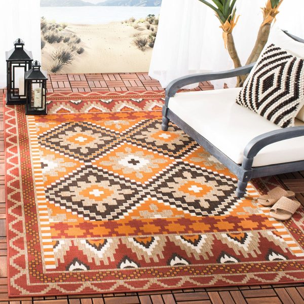 Safavieh Veranda VER096-0334 Rust   Red Area Rug Hot on Sale