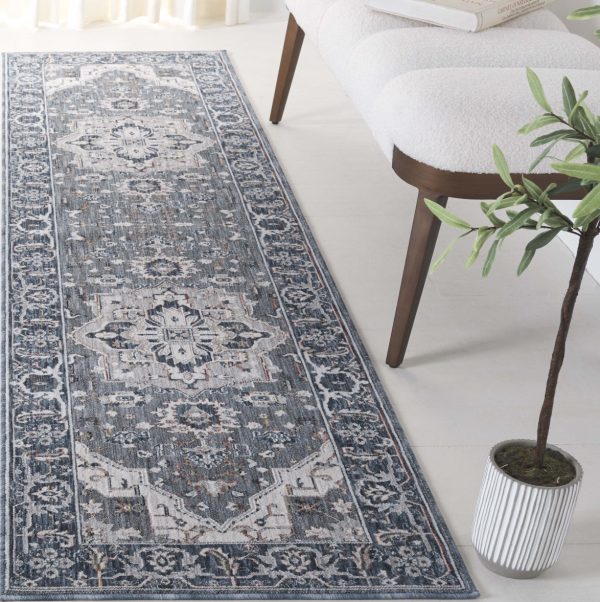 Safavieh Sutton SUT102F Grey   Navy Area Rug Discount