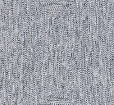 Safavieh Braided BRA201N Dark Blue   Ivory Machine Washable Area Rug Cheap