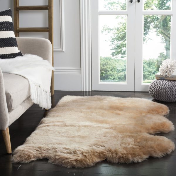 Safavieh Sheep Skin SHS121 Natural Beige Area Rug Sale