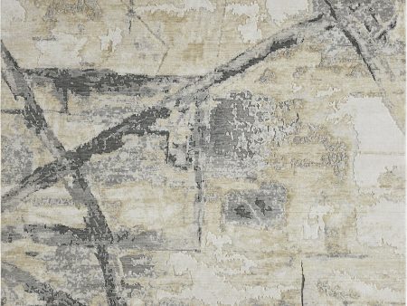 Ancient Boundaries Fortune FOR-1393 Sand Grey Area Rug Online now