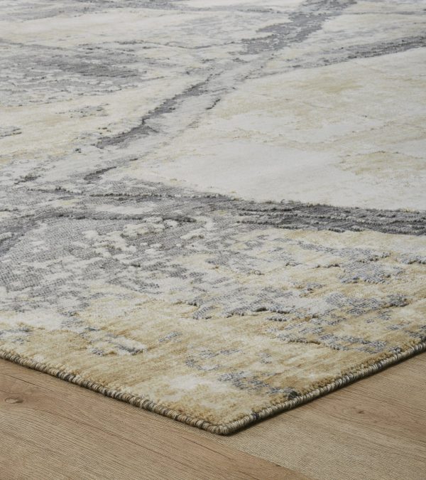 Ancient Boundaries Fortune FOR-1393 Sand Grey Area Rug Online now