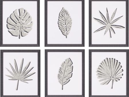 Art Effects Cut Paper Palms I-VI 6PC SET ONLY Wall Art by June Erica Vess Hot on Sale