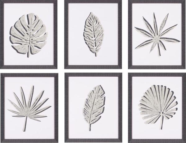 Art Effects Cut Paper Palms I-VI 6PC SET ONLY Wall Art by June Erica Vess Hot on Sale