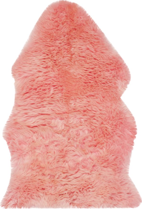 Safavieh Sheep Skin SHS121 Solid Pink Area Rug Supply