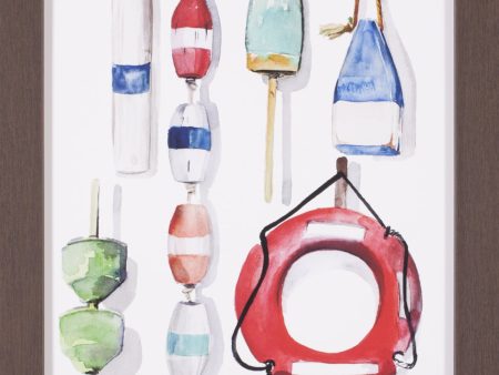 Art Effects Watercolor Buoys II Wall Art by Jennifer Paxton Parker Hot on Sale