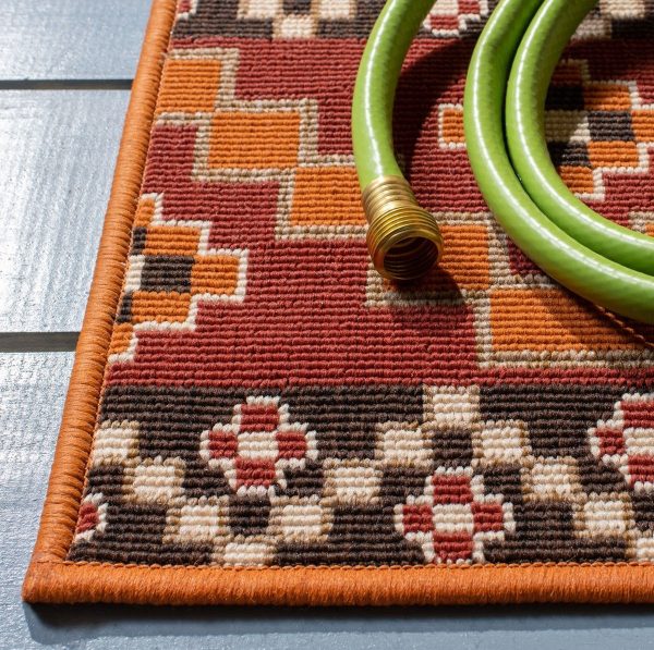 Safavieh Veranda VER095-0334 Rust   Red Area Rug Hot on Sale