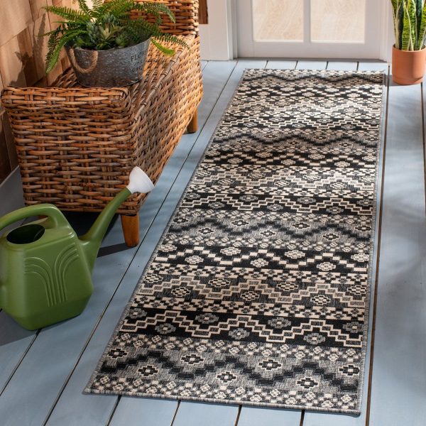 Safavieh Veranda VER095-0421 Black   Beige Area Rug Discount