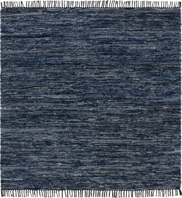 Safavieh Rag Rug RAR301N Navy   Black Area Supply