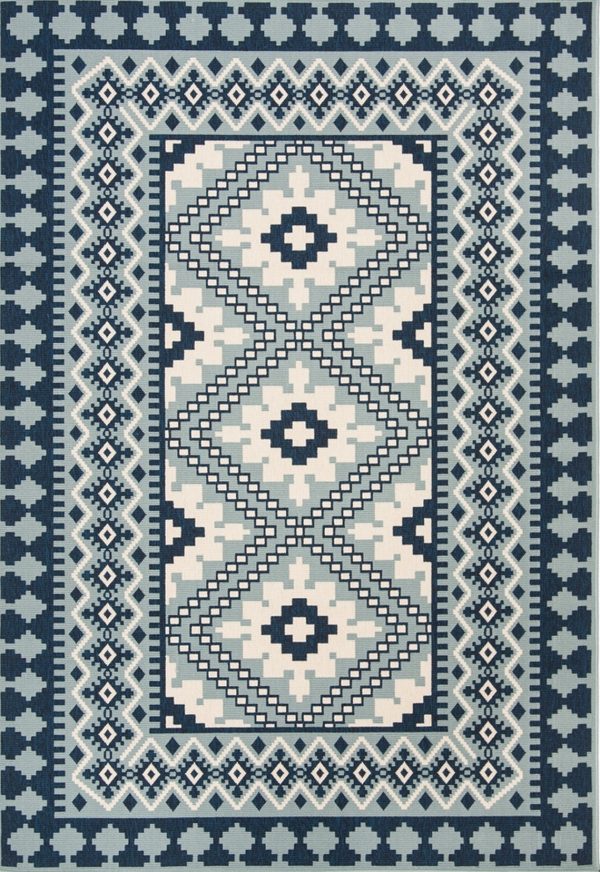 Safavieh Veranda VER099-3934 Ivory   Blue Area Rug Online Hot Sale