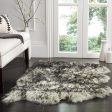 Safavieh Sheep Skin SHS121 Ivory   Dark Charcoal Area Rug on Sale