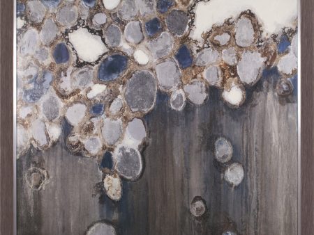 Art Effects Indigo Oyster Shells Wall Art by Liz Jardine For Sale