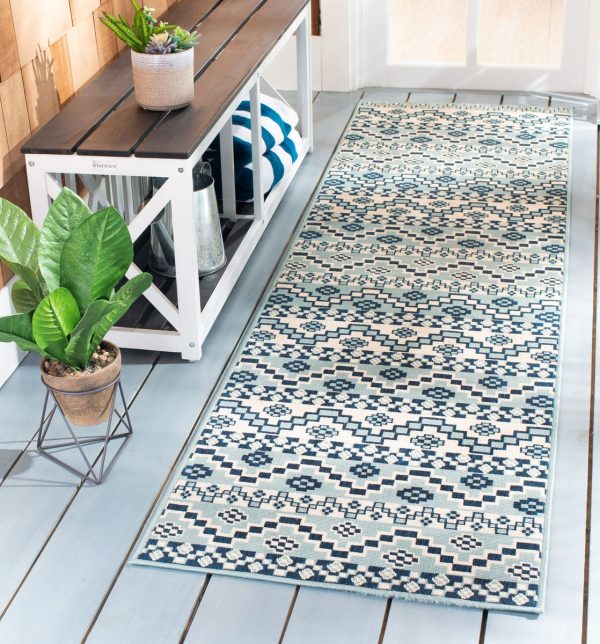 Safavieh Veranda VER095-3934 Turquoise   Blue Area Rug Fashion