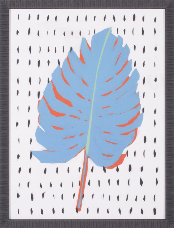 Art Effects Blue Tropical Leaf II Wall Art by Isabelle Z Online Hot Sale