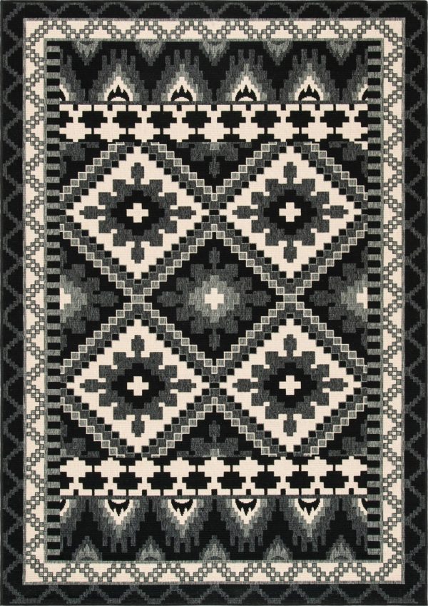 Safavieh Veranda VER096-0421 Black   Beige Area Rug Supply