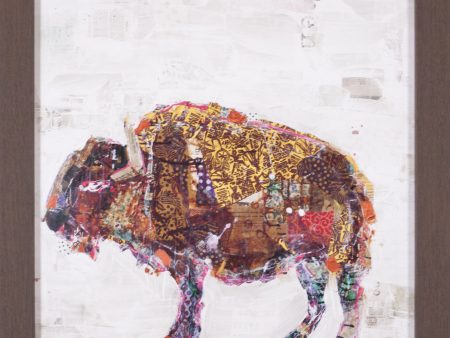 Art Effects El Buffalo Warm Grey Wall Art by Kellie Day Fashion