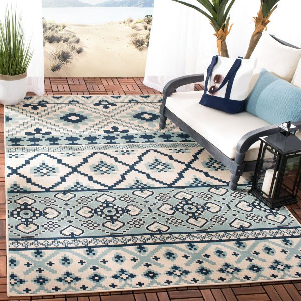 Safavieh Veranda VER097-3934 Turquoise   Blue Area Rug For Sale