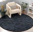 Safavieh Rag Rug RAR301N Navy   Black Area Supply