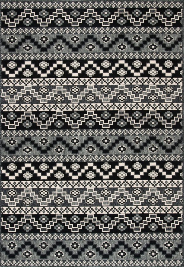 Safavieh Veranda VER095-0421 Black   Beige Area Rug Discount