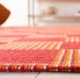 Safavieh Striped Kilim STK801Q Red   Rust Area Rug Fashion