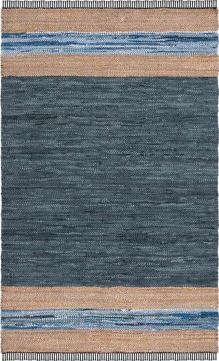 Safavieh Vintage Leather VTL602M Blue   Natural Area Rug Online