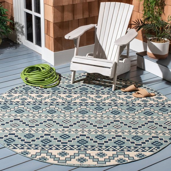 Safavieh Veranda VER095-3934 Turquoise   Blue Area Rug Fashion