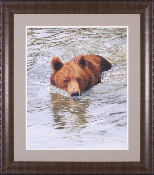 Art Effects Bear Swimming Wall Art by David Stribbling For Discount