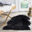 Safavieh Sheep Skin SHS121 Midnight Black Area Rug Hot on Sale