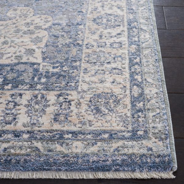 Safavieh Winston WNT198M Blue   Creme Area Rug Online Hot Sale