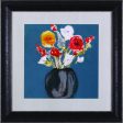 Art Effects Bouquet On Teal I Wall Art by Jennifer Goldberger Hot on Sale