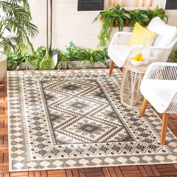 Safavieh Veranda VER099-3413 Ivory   Slate Area Rug Online Hot Sale