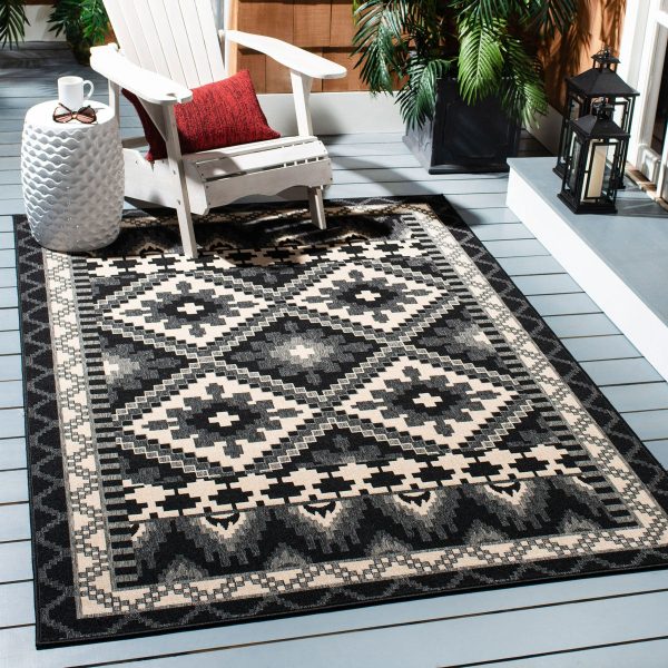 Safavieh Veranda VER096-0421 Black   Beige Area Rug Supply