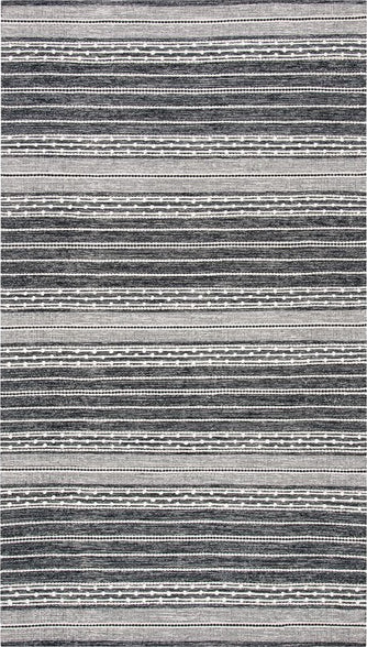 Safavieh Striped Kilim STK516Z Black   Ivory Area Rug Online Sale